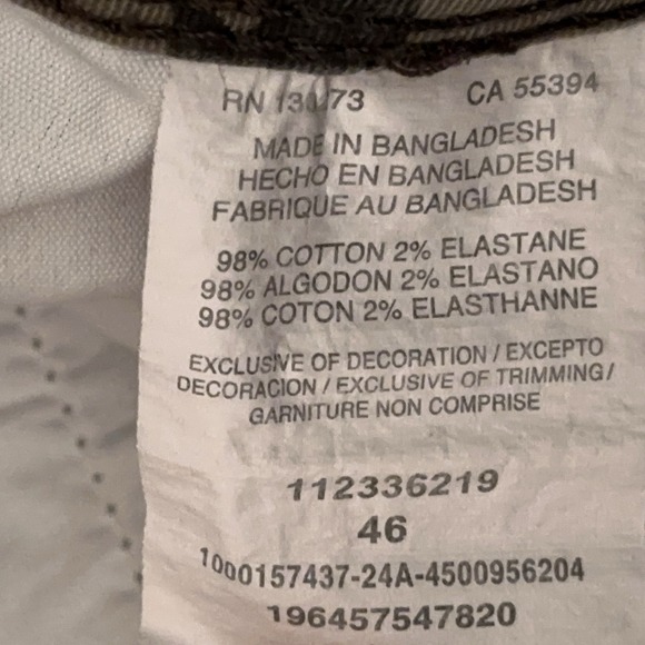 Wrangler Camo Cargo Shorts Men's 46 Relaxed Fit Military Grunge‎ Skater 10" - Picture 3 of 8